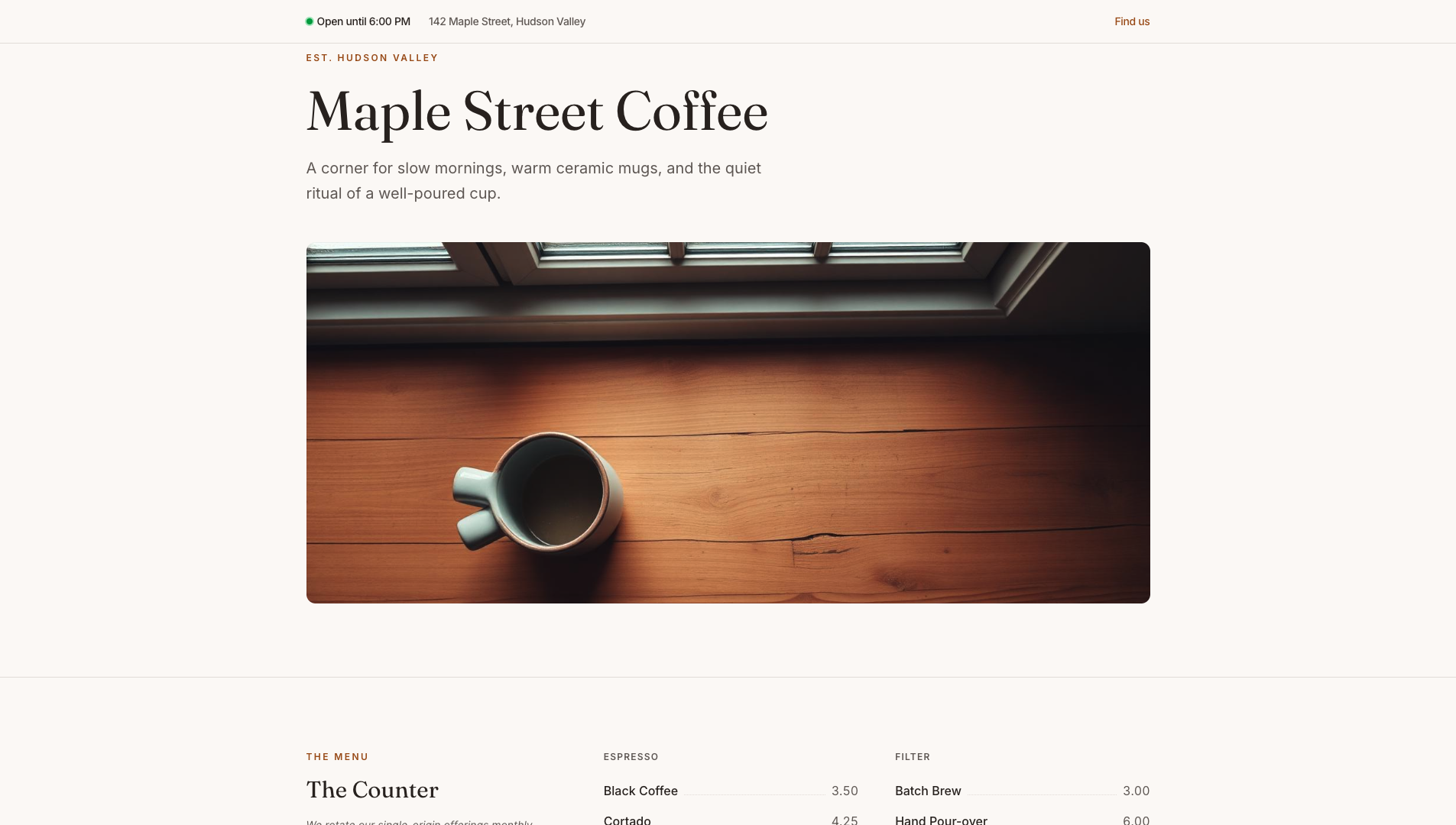 Old website before redesign screenshot